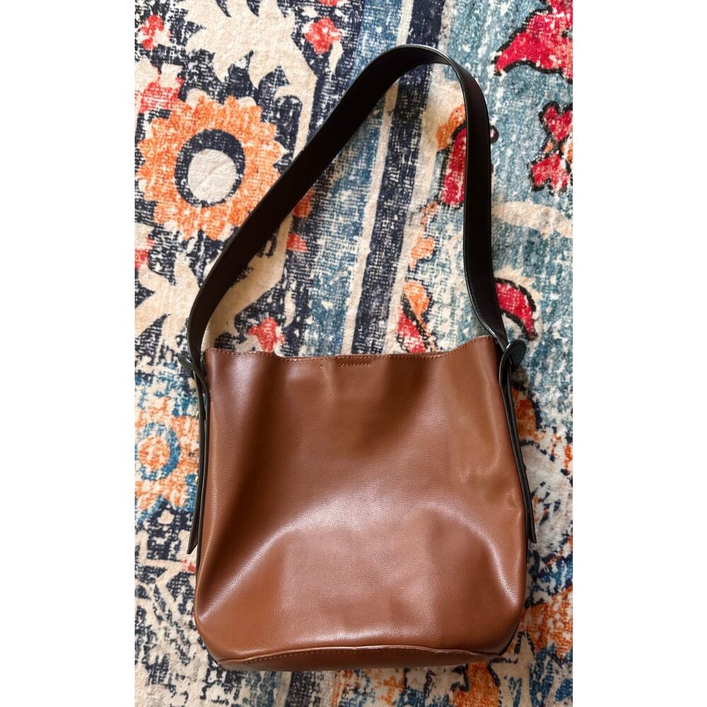 Anthropologie Georgia Leather Bucket Bag